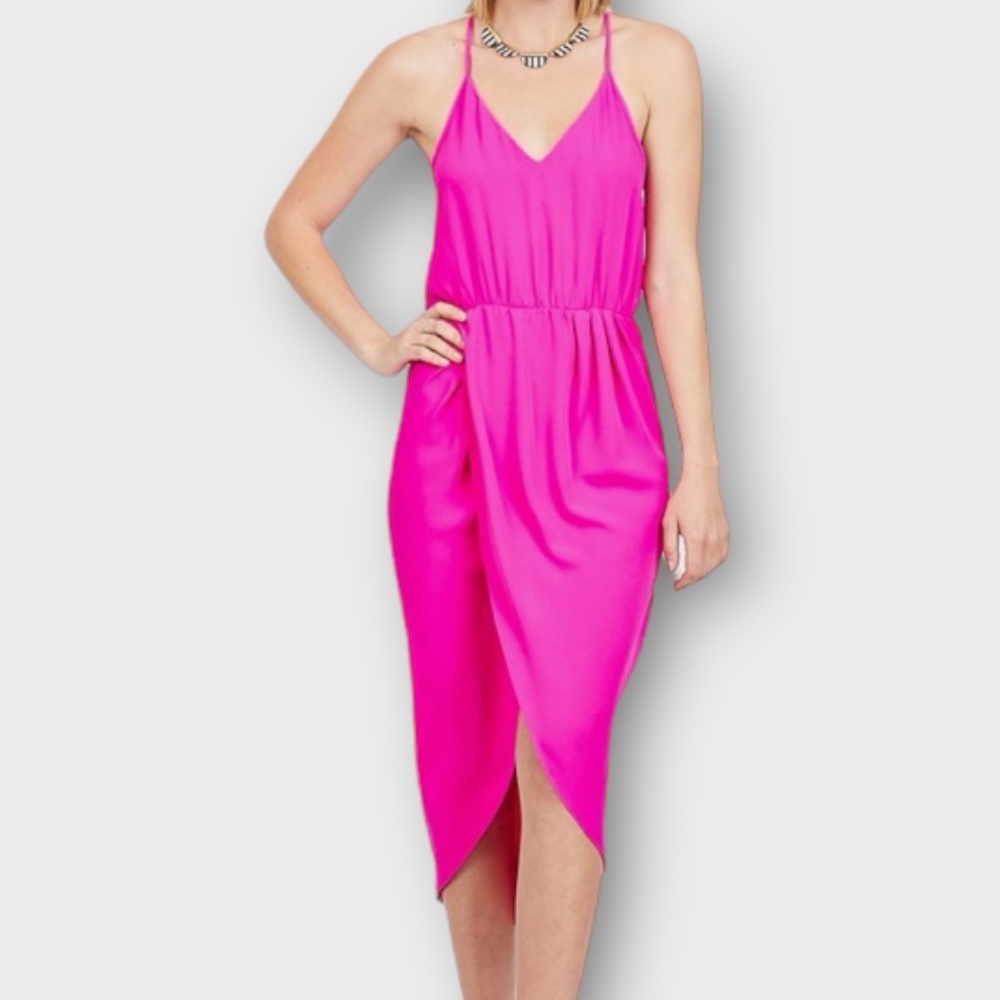 Amanda Uprichard Women’s Dress Small Racerback Tulip Barbiecore Pink Y2K NWT